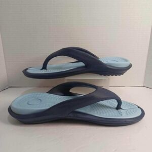 Mens Blue Flip Flops Sandals Thong Style Casual Beach Pool Summer Shoes SZ 12/13